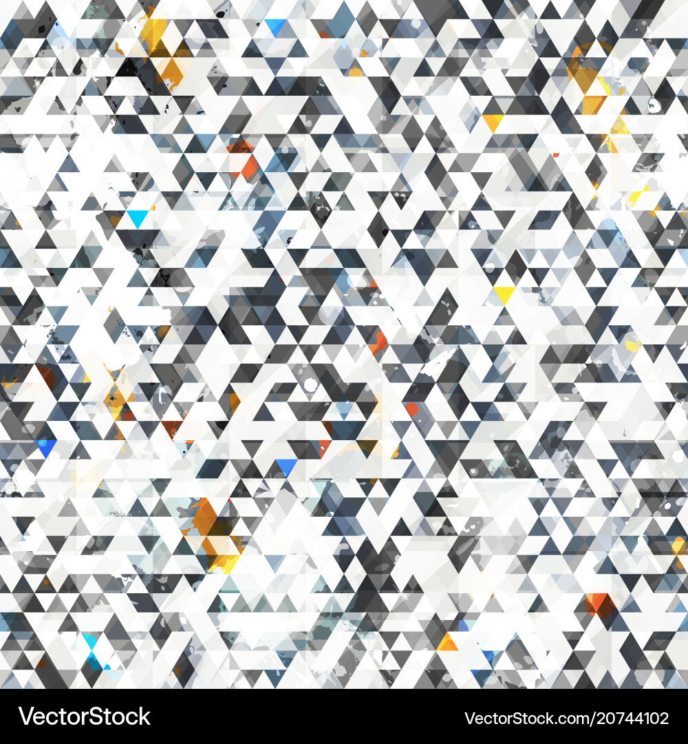 Grunge triangle seamless pattern Grunge triangle seamless pattern vector image