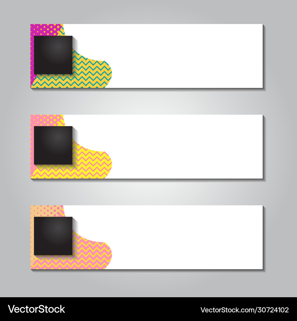 Horizontal banner design with dot square Horizontal banner design with dot square vector image