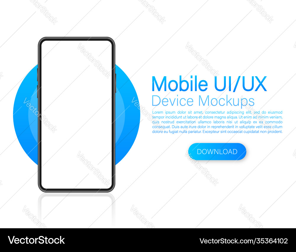 Icon with mobile ui and ux design on red Icon with mobile ui and ux design on red Vector Image
