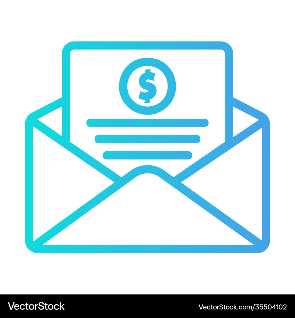 Invoice icon in gradient style for any projects Invoice icon in gradient style for any projects vector image