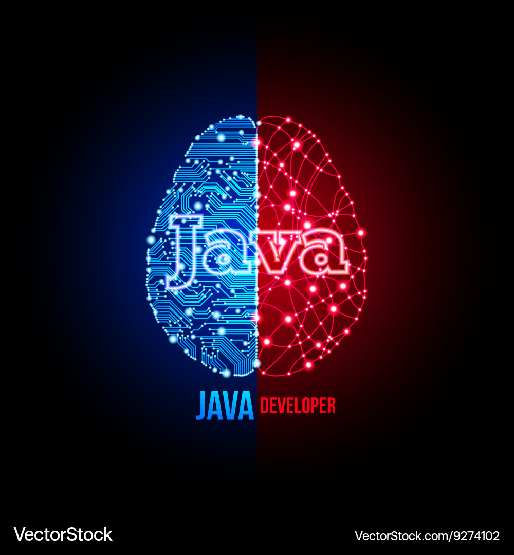 Java developer concept Royalty Free Vector Image