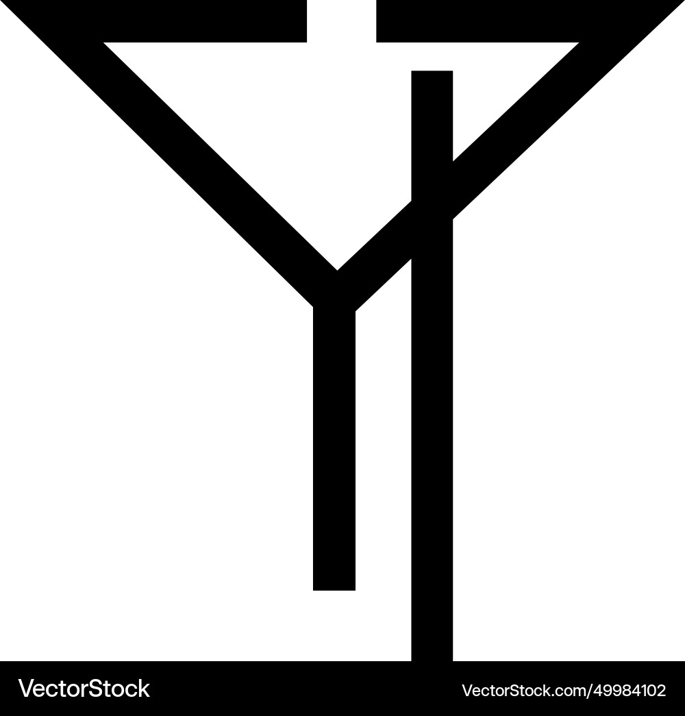 Minimal Buchstaben yi Logo Design Minimal Buchstaben yi Logo Design vektorbild