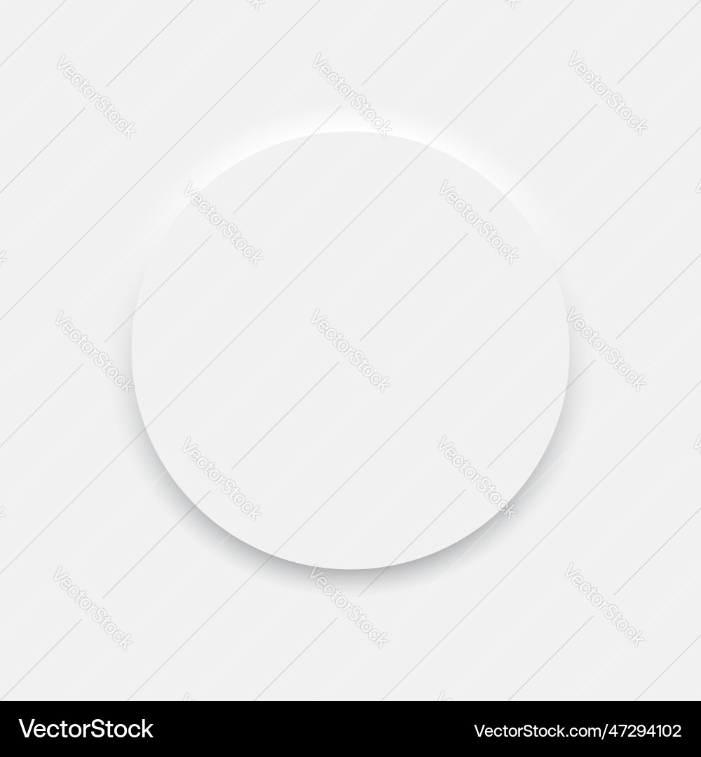 Neumorphism rund leer Knopf ui Element Neumorphism rund leer Knopf ui Element vektorbild