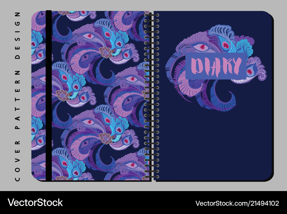 Notebook and diary cover design for print Notebook and diary cover design for print vector image