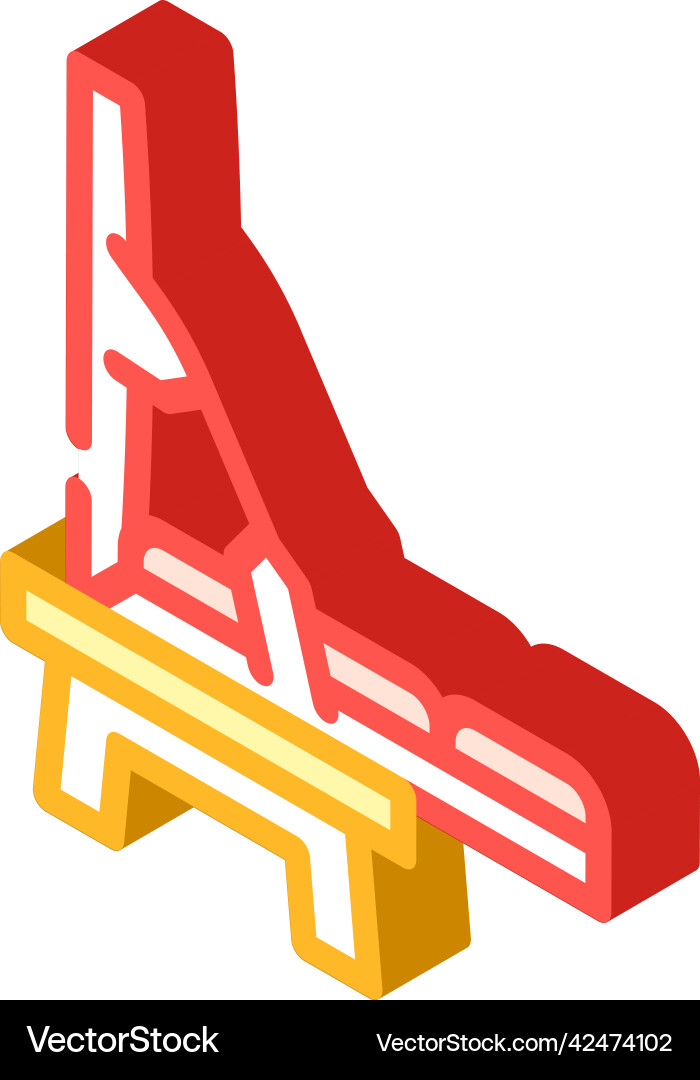 Portable chair isometric icon Portable chair isometric icon vector image