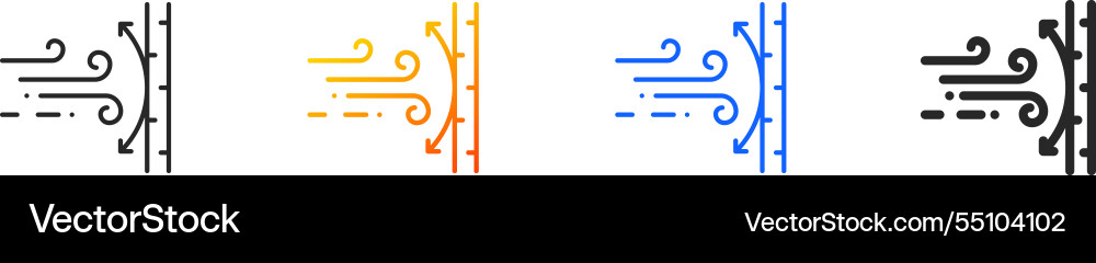 Proof iconthin linear gradient blue stroke Vector Image