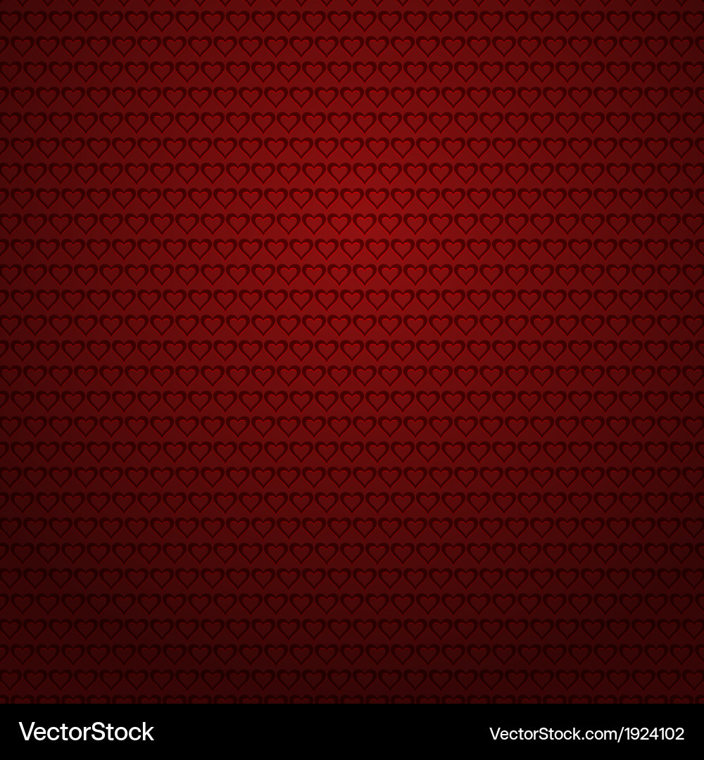 Red Heart Pattern Background vector image