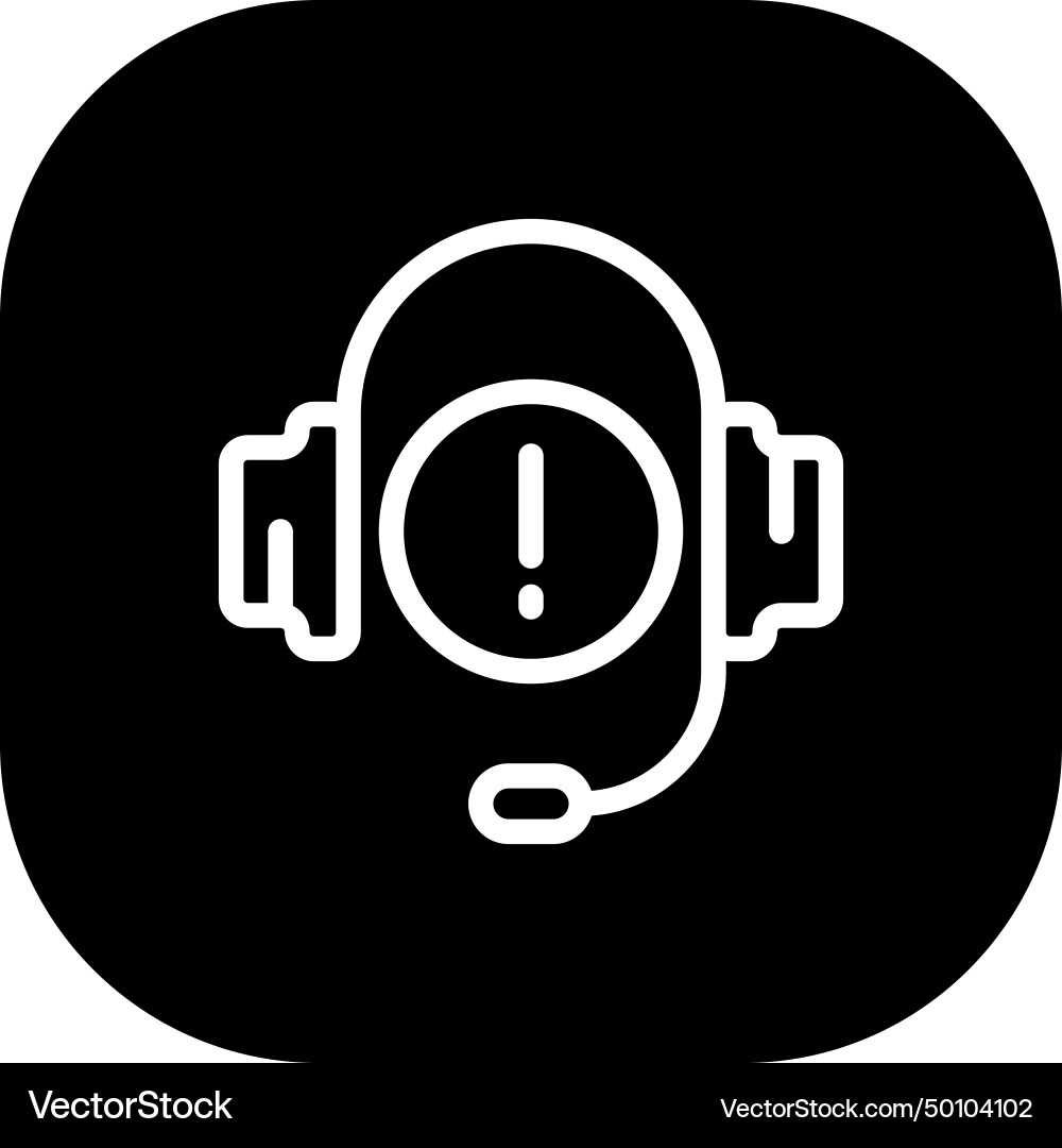 Support error helpdesk icon with black Support error helpdesk icon with black vector image