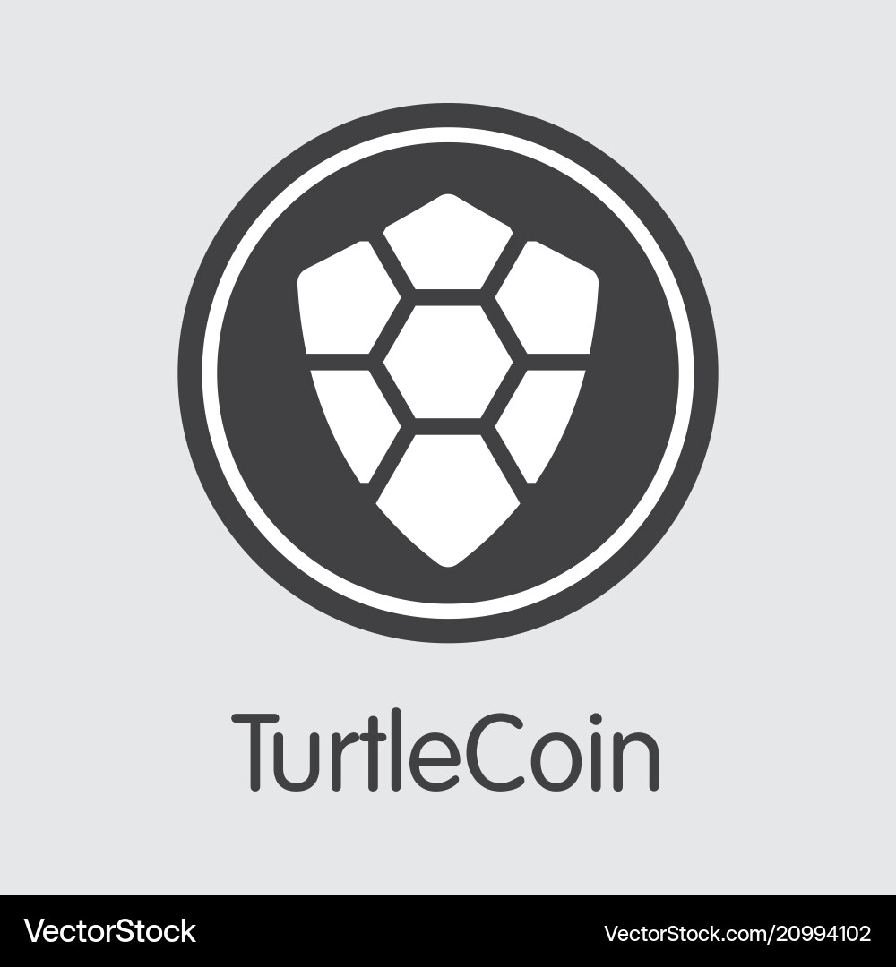 Turtlecoin cryptocurrency trtl web icon – Royalty-Free Vector | VectorStock