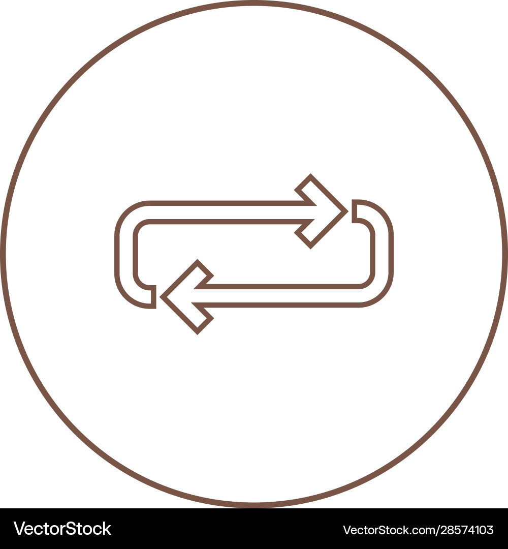 Beautiful loop line icon vector image