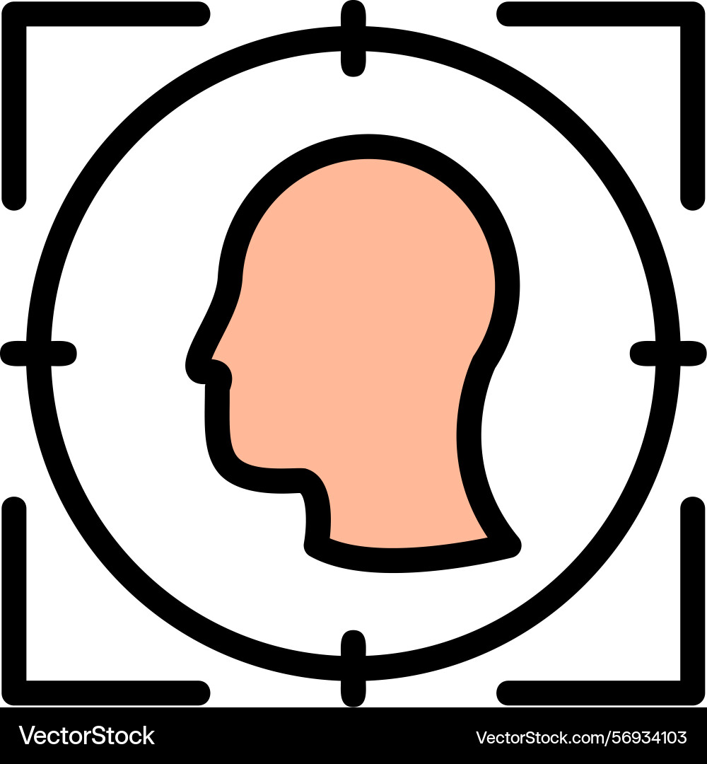 Behavioral targeting line filled style icon design Vector Image