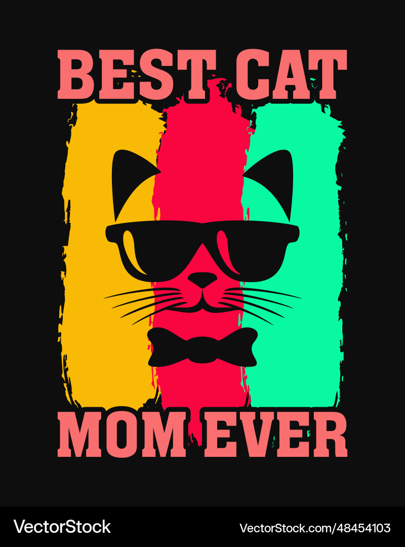 Beste Katze Mama je t Hemd Design Beste Katze Mama je t Hemd Design vektorbild