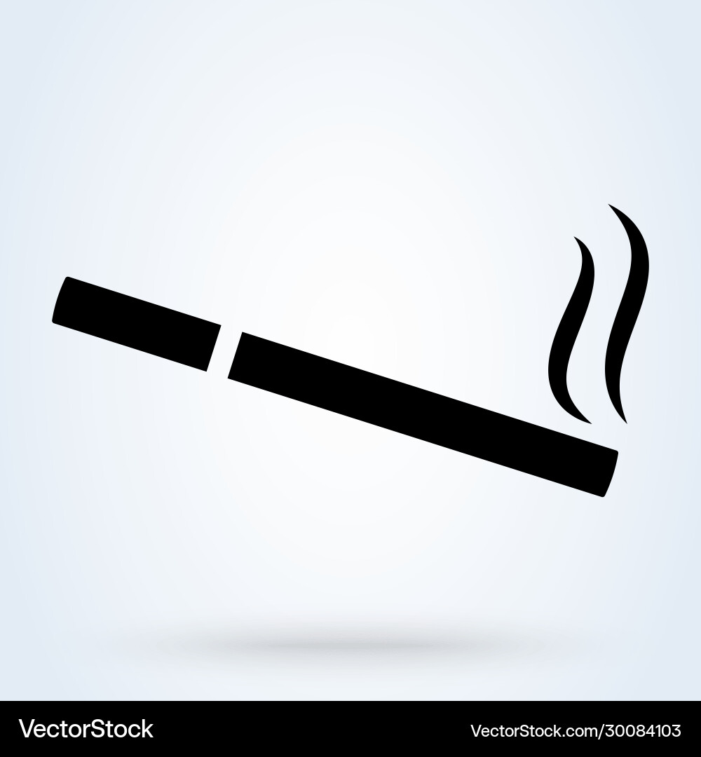 Cigaret cigarette smoking and burning smoke icon Cigaret cigarette smoking and burning smoke icon vector image