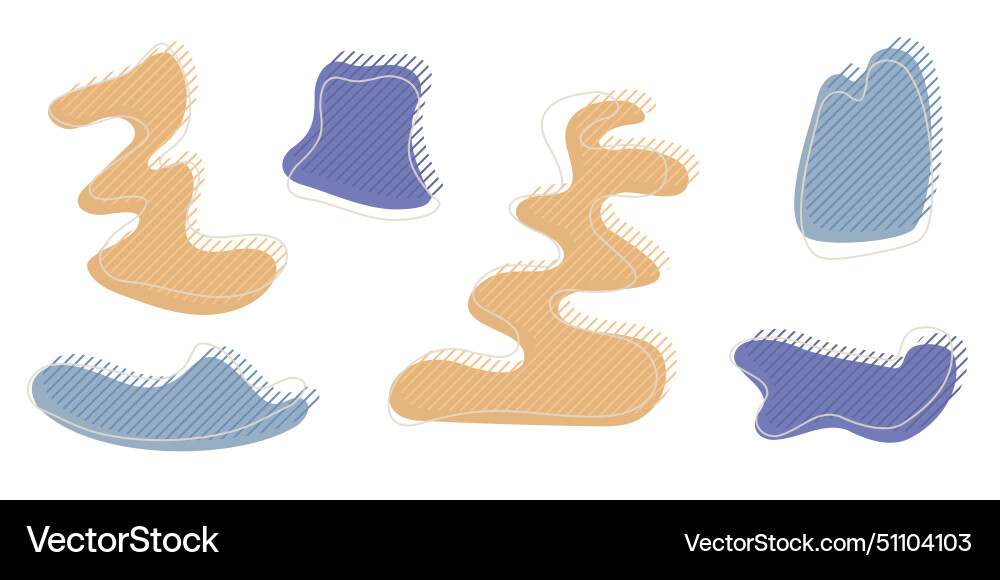 Collection of organic irregular blob shape Collection of organic irregular blob shape vector image
