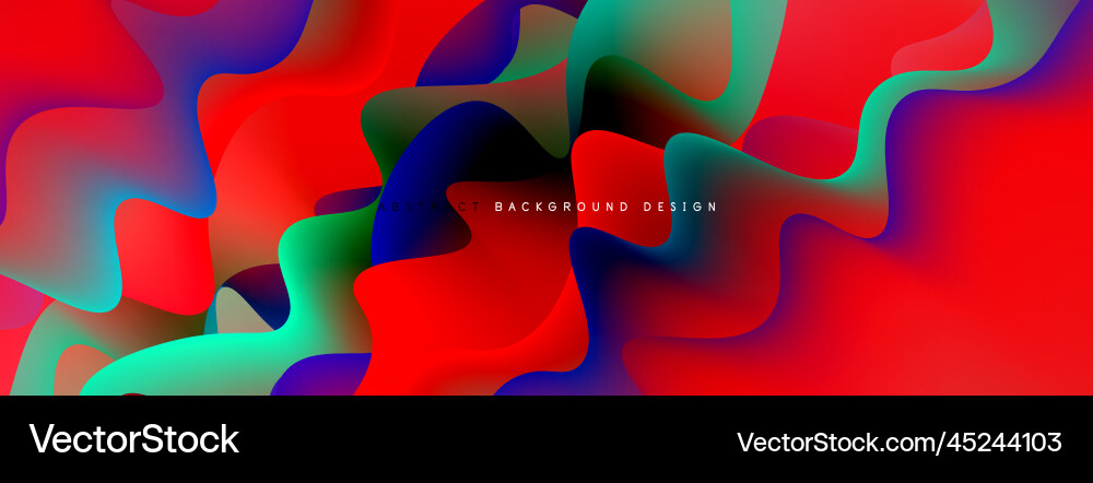 Dynamic liquid waves abstract background Vector Image