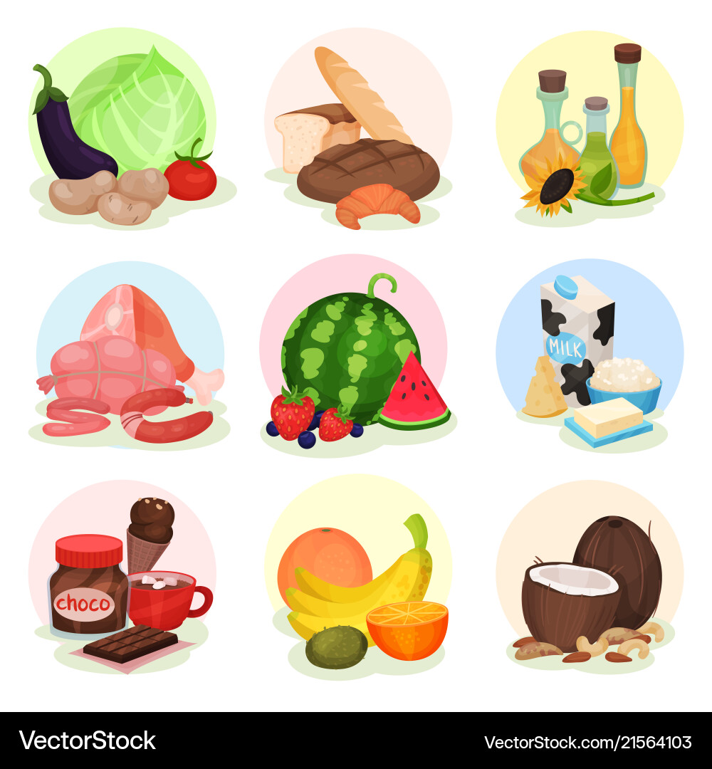Flat set of compositions with different Flat set of compositions with different Vector Image