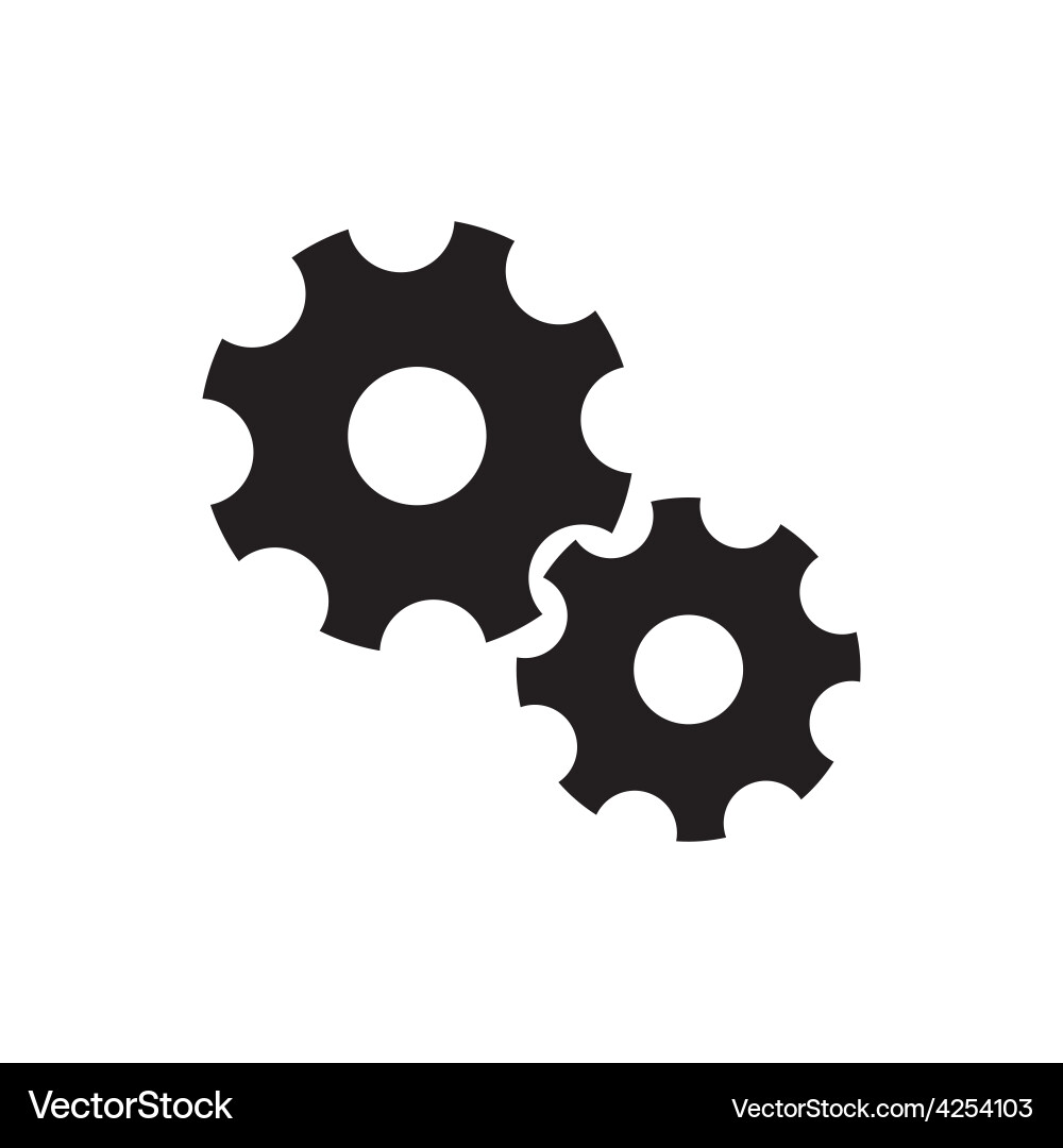 Gear wheels icon Royalty Free Vector Image - VectorStock
