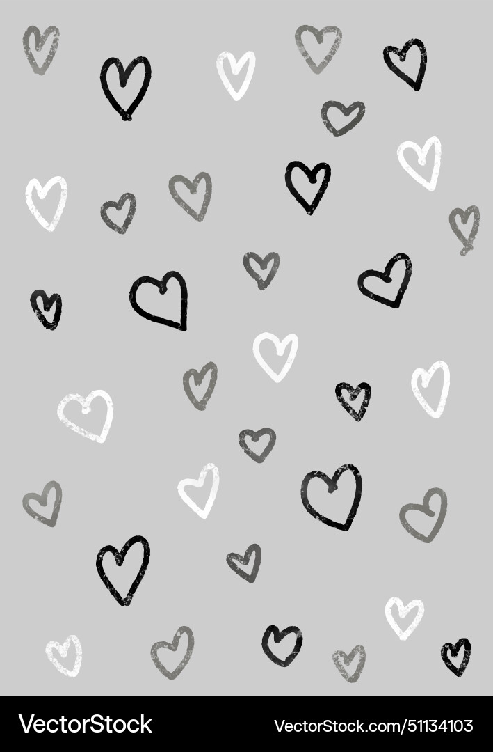 Heart Pattern - Minimalist Scandi Style vector image