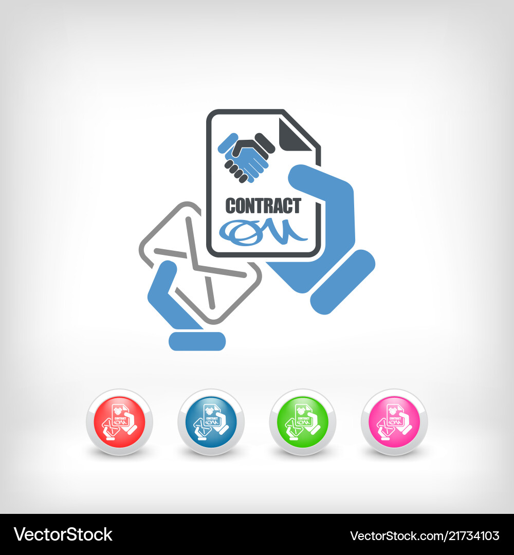 Mail with contract vector image