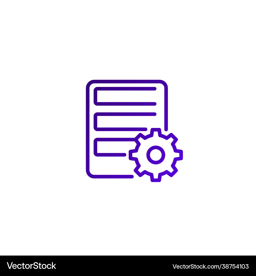 Mainframe or server settings line icon vector image