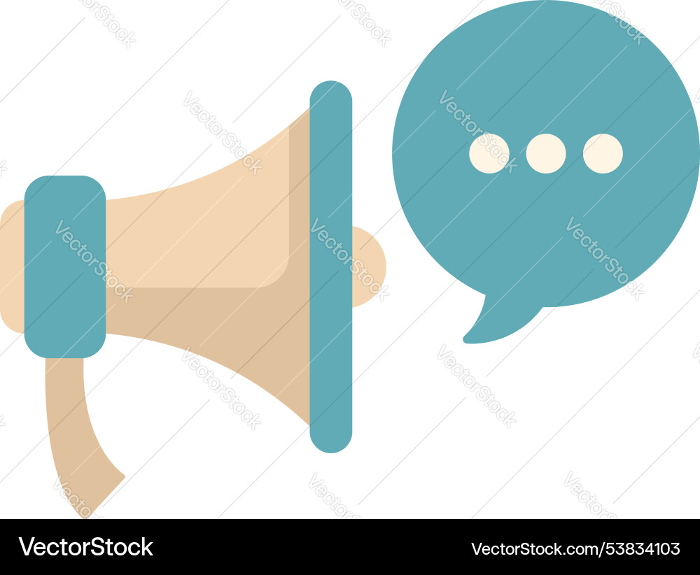 Megaphone announcing with speech bubble Megaphone announcing with speech bubble vector image