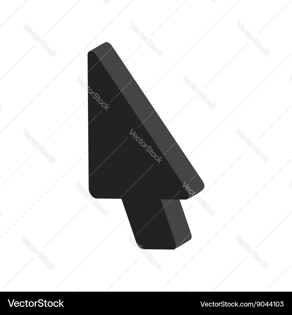 Move cursor icon isometric 3d style vector image