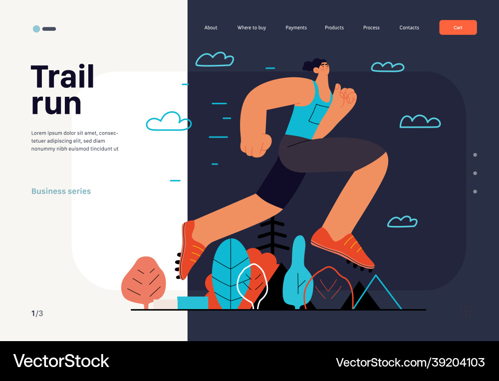 Runners - a man running and exercising outside Runners - a man running and exercising outside vector image
