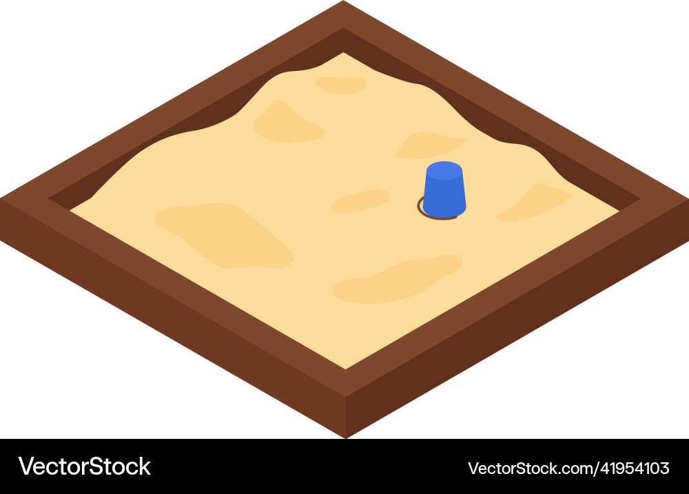 Sand pit playground composition Sand pit playground composition vector image