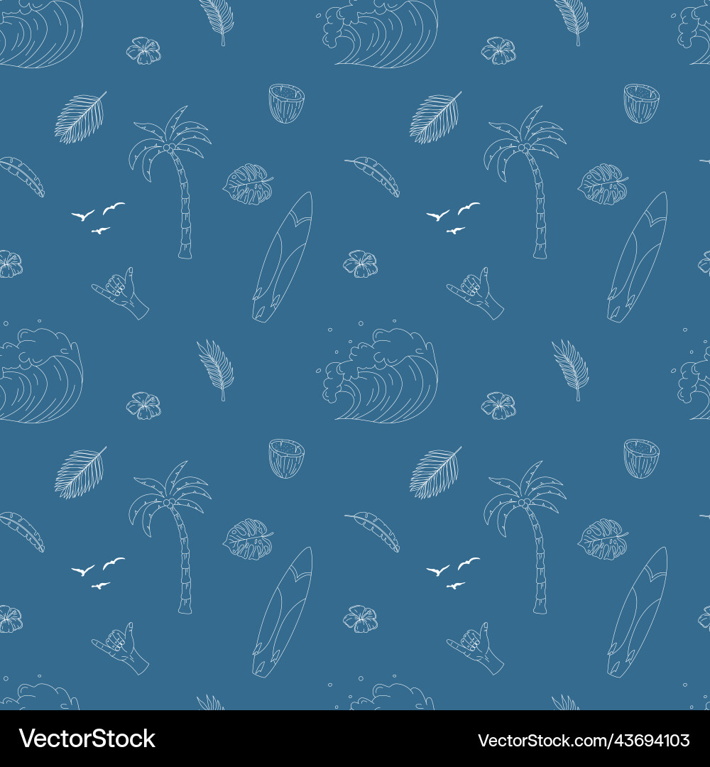 Seamless pattern with hand-drawn elements Seamless pattern with hand-drawn elements vector image