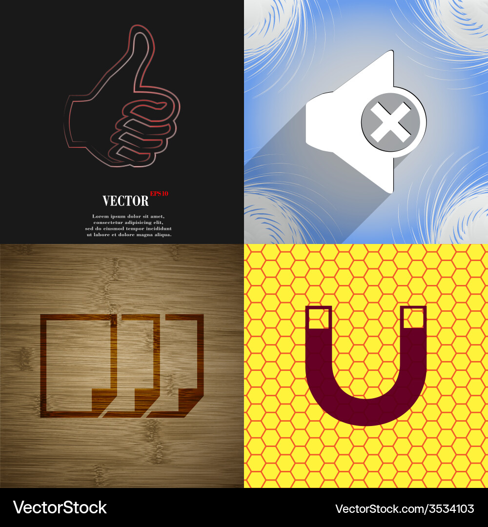 Set of abstract backgrounds with different web vector image
