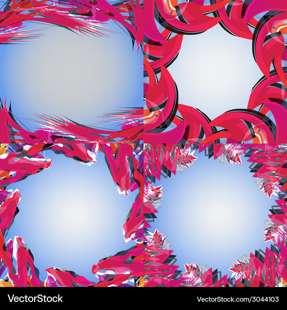 Set of colorful rainbow abstract background vector image