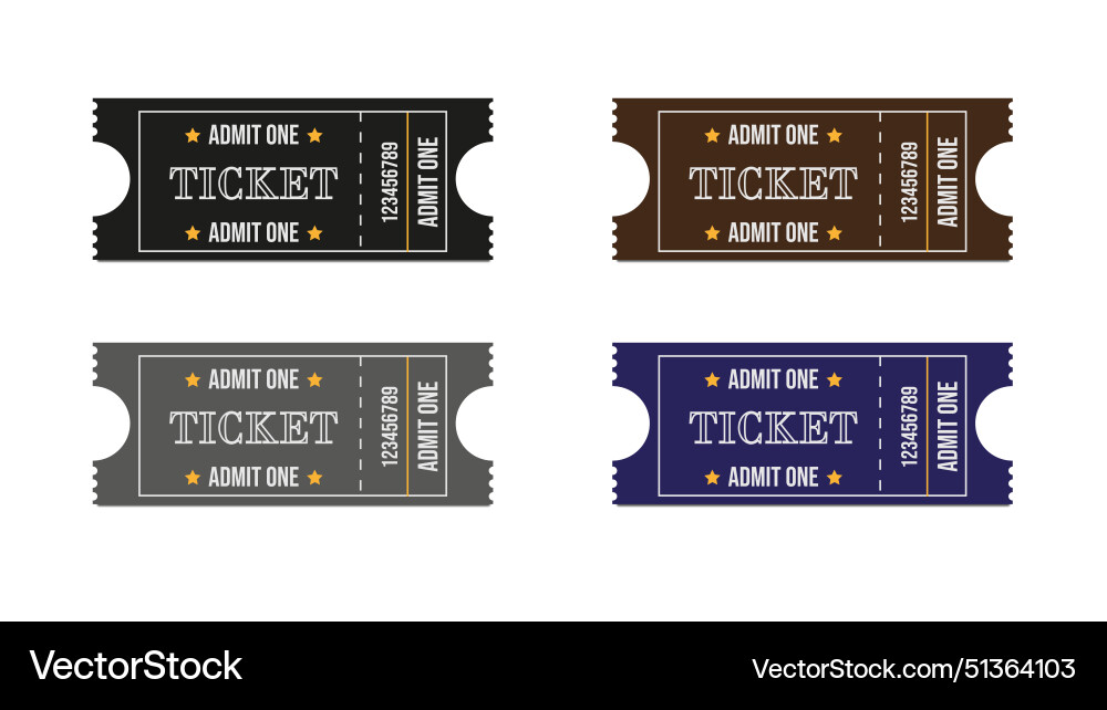 Set of tickets Royalty Free Vector Image - VectorStock