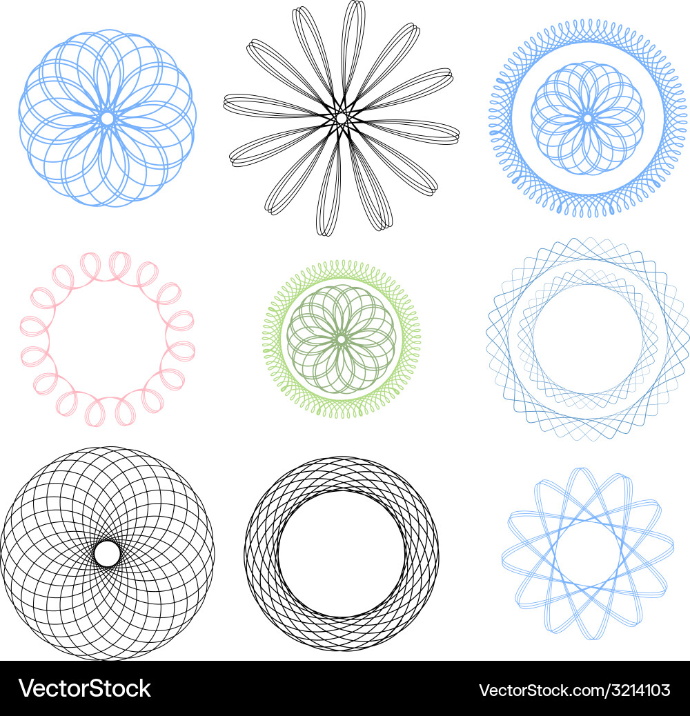 Spirographelements Vector Image