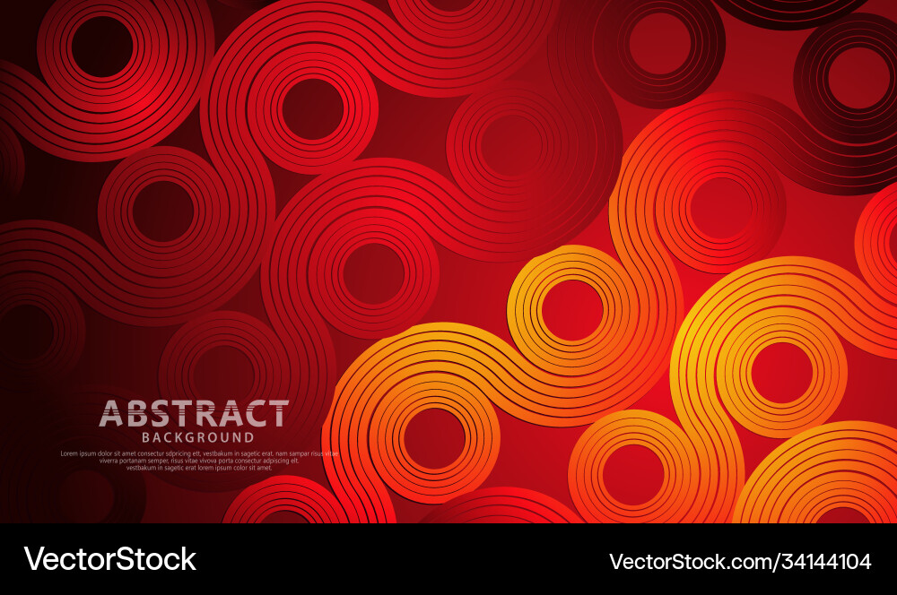 Abstract wave lines and round shapes background vector image