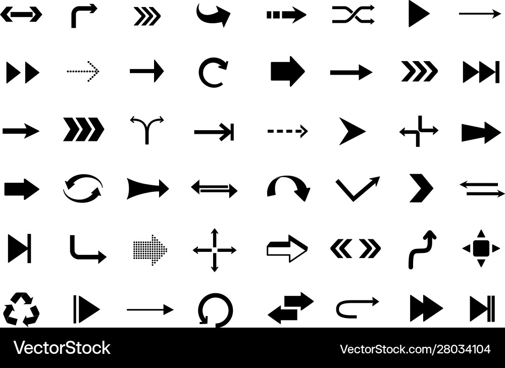 Arrow Icon Set Vector Image