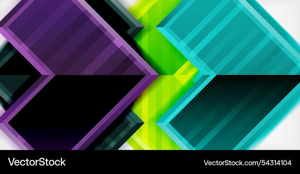 Arrow symbols created with 3d effects and line Vector Image