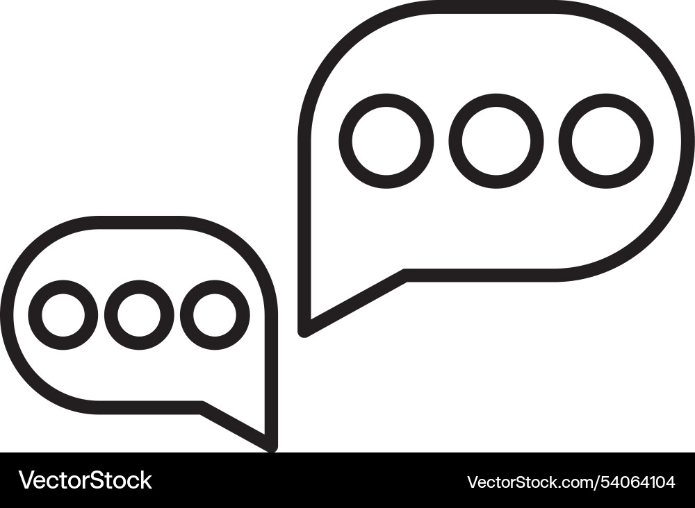 Chat line icon design Vector Image