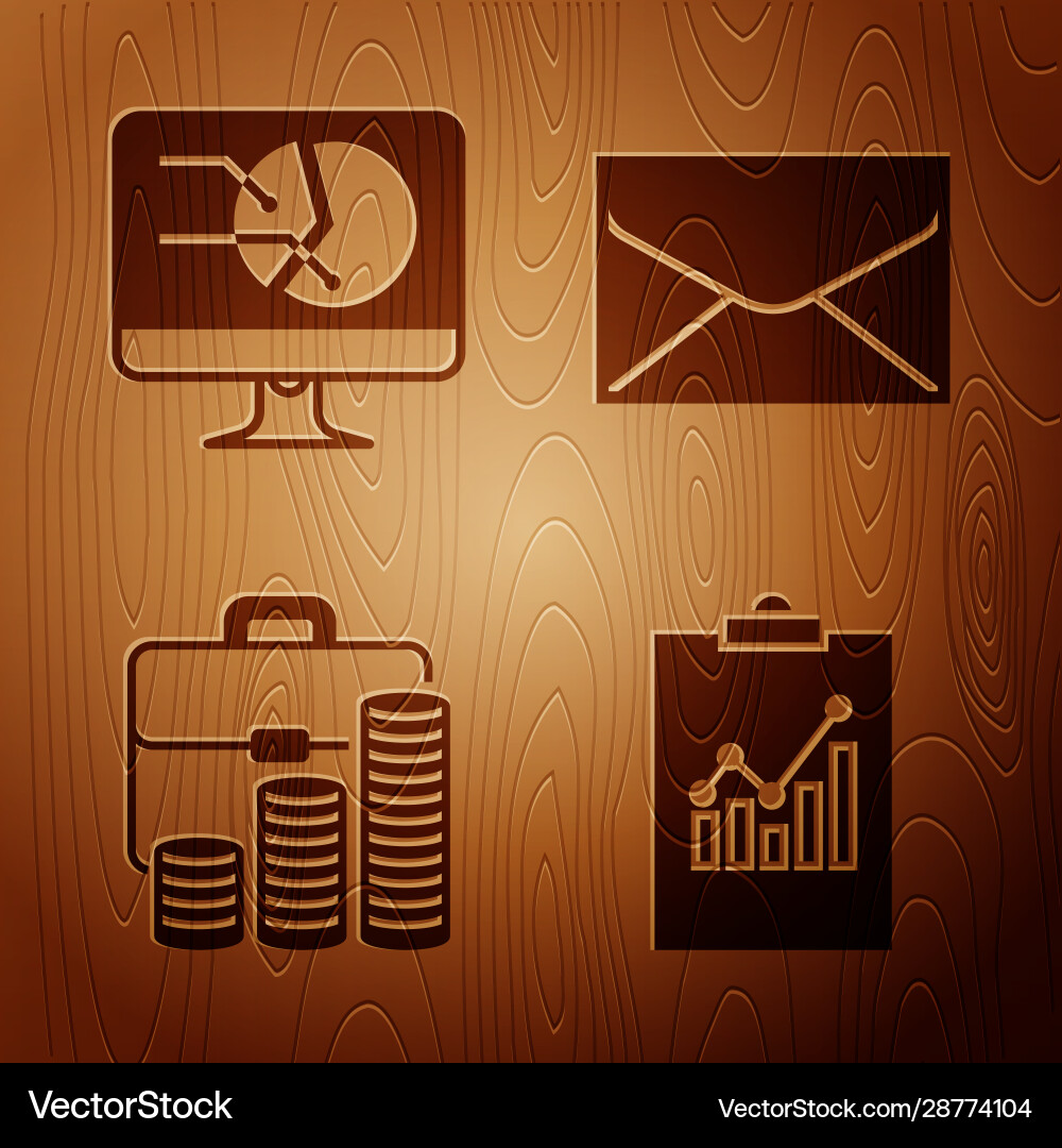 Clipboard mit Diagramm-Computermonitor einstellen Clipboard mit Diagramm-Computermonitor einstellen vektorbild