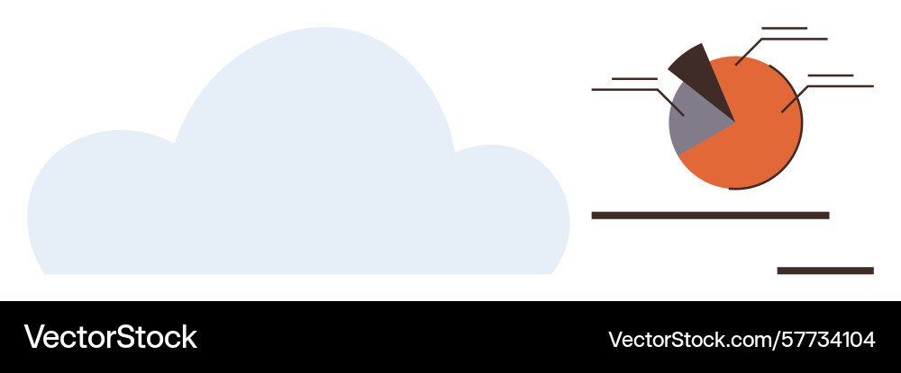 Cloud computing data analytics represented through Cloud computing data analytics represented through Vector Image