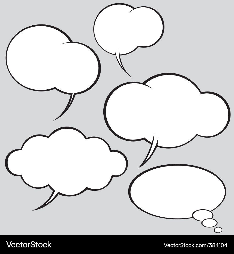 Comic Speech Bubbles vector image