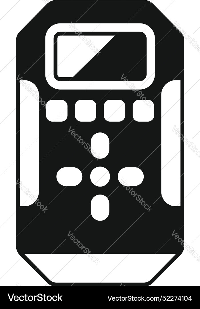 Control panel with display and buttons showing Control panel with display and buttons showing vector image