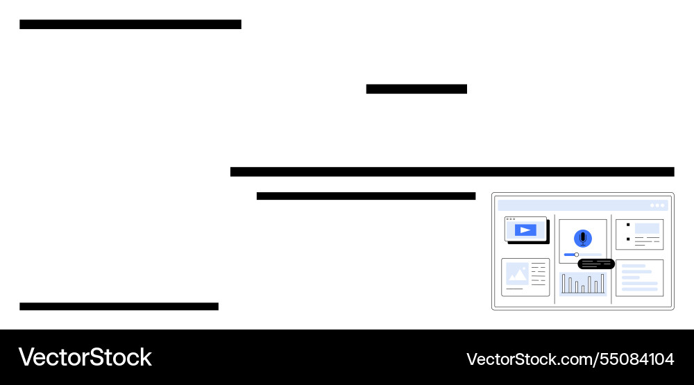 Dashboard interface displaying analytics video Dashboard interface displaying analytics video vector image