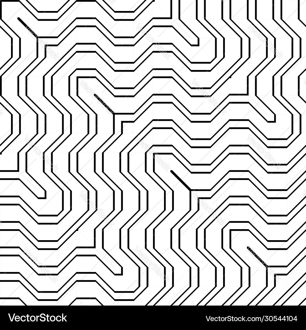 Design seamless monochrome zigzag pattern Vector Image