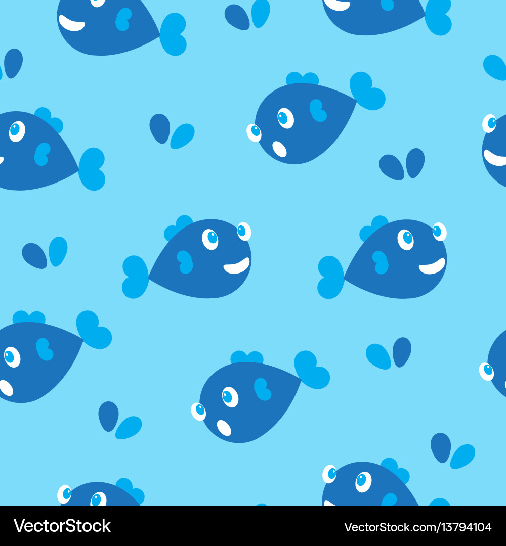 Fish seamless pattern Fish seamless pattern Vector Image