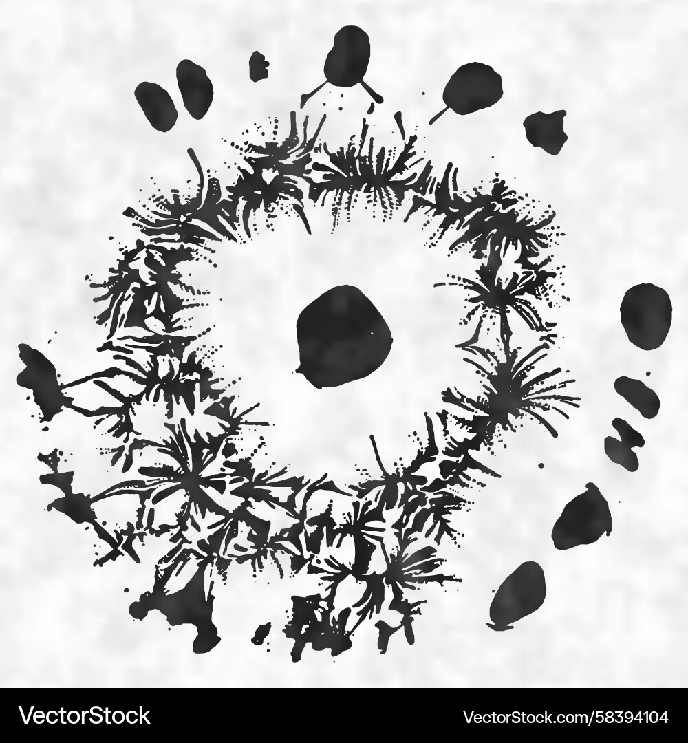 Ink Blot Abstract Pattern Vector Image