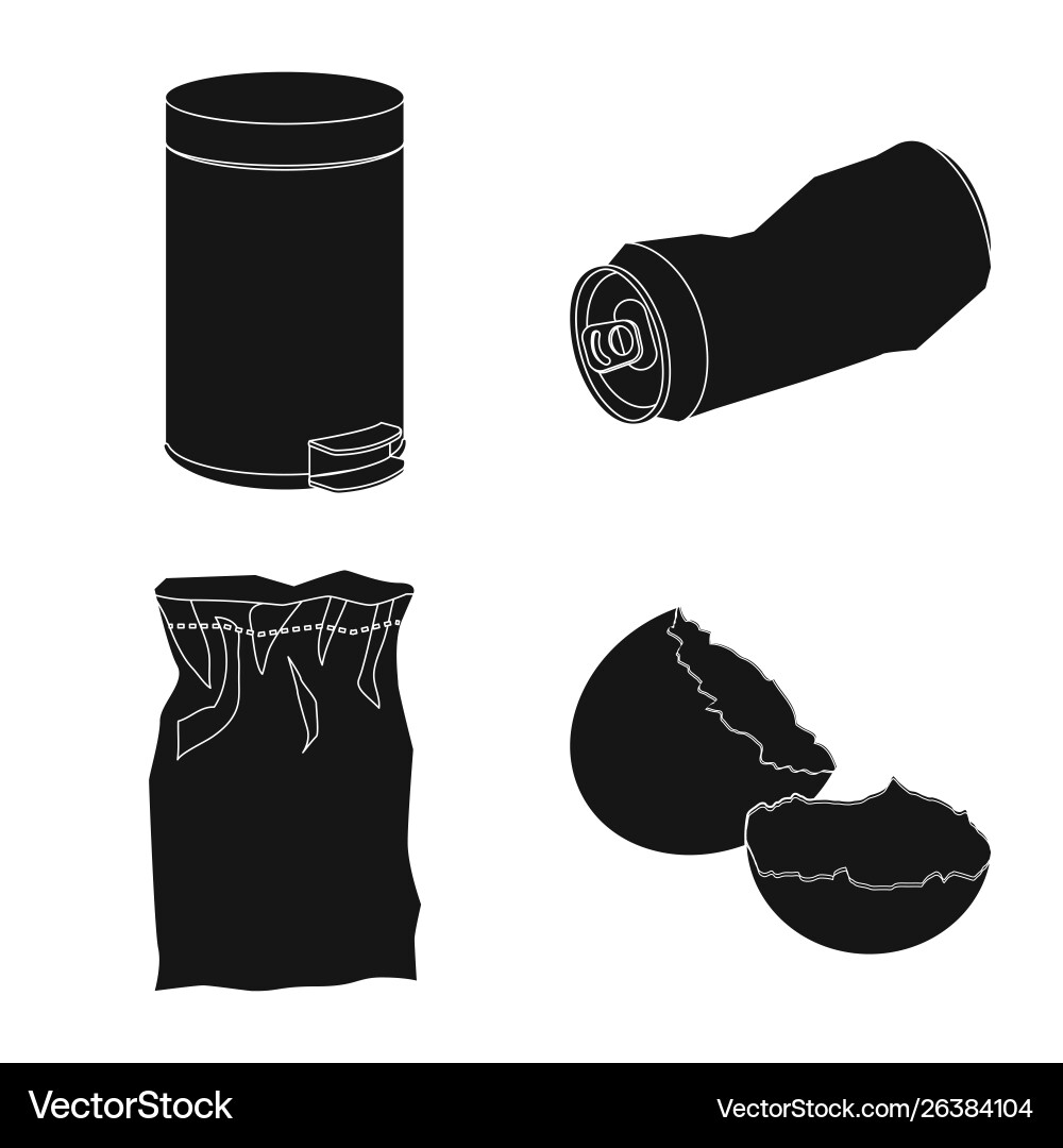 Isolated object refuse and junk icon vector image