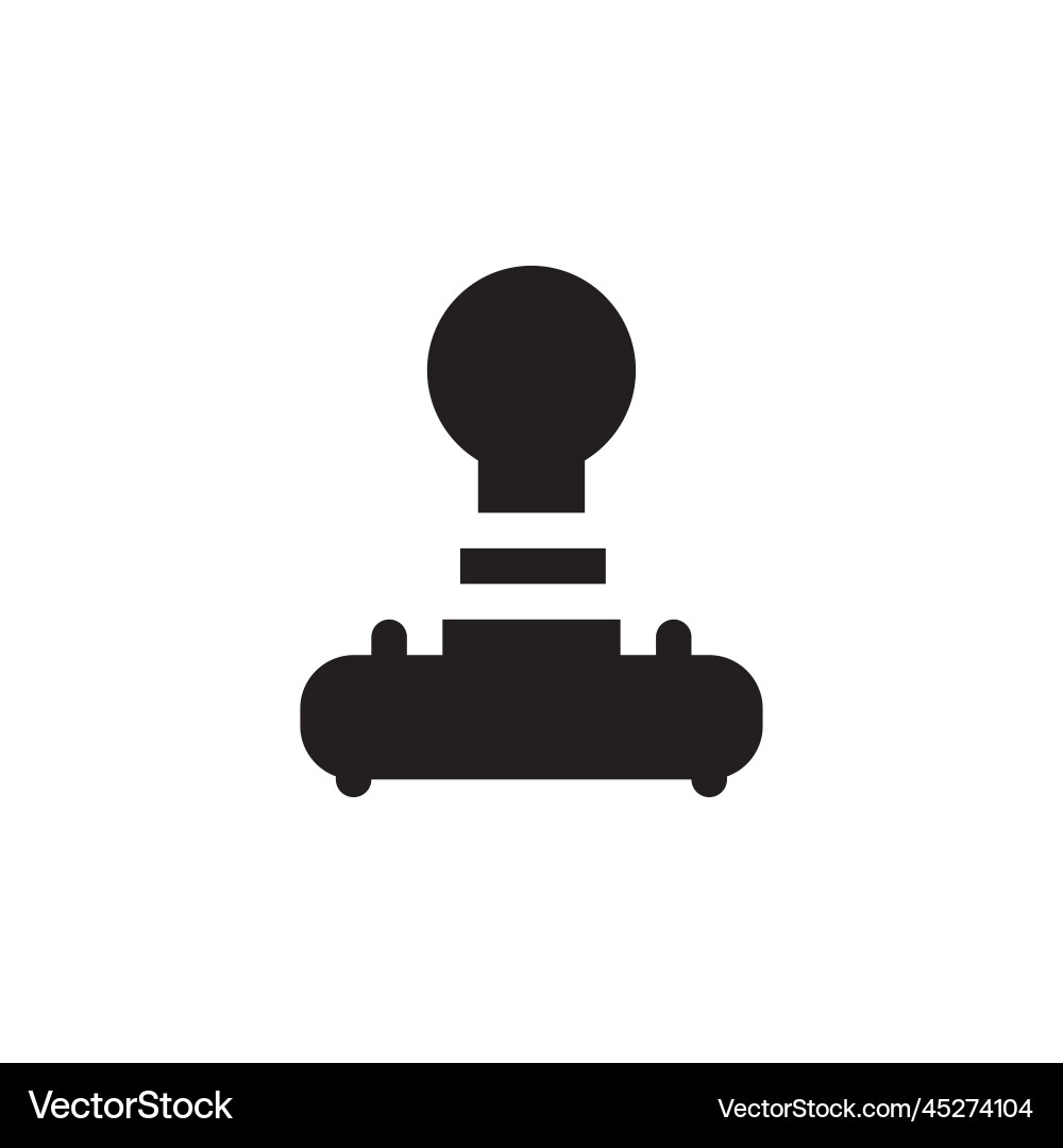 Joystick icon computer component solid style Joystick icon computer component solid style vector image