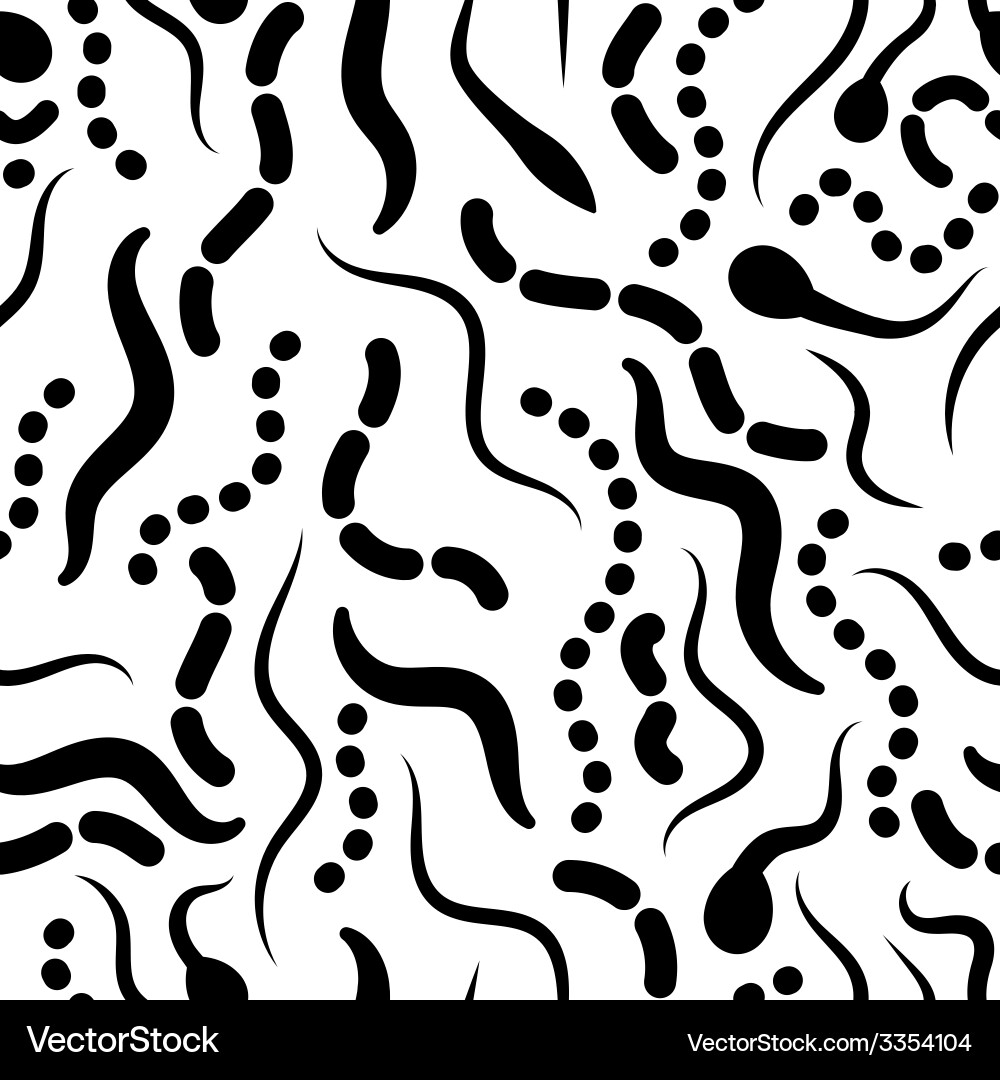 Microbial Seamless Pattern Vector Image