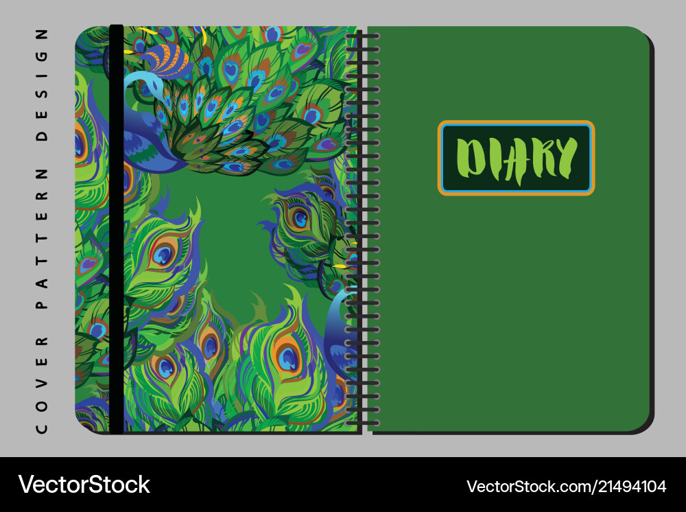 Notebook and diary cover design for print Notebook and diary cover design for print vector image