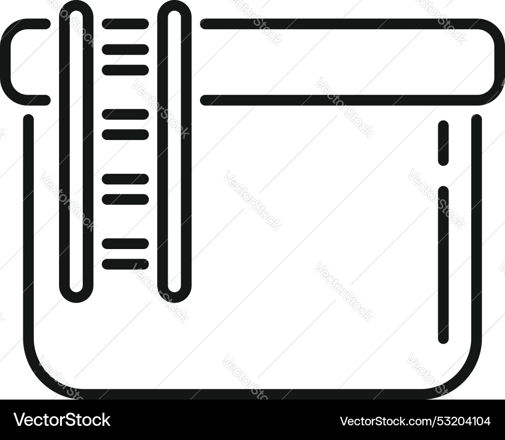 Public swimming pool with ladder icon thin line Public swimming pool with ladder icon thin line vector image